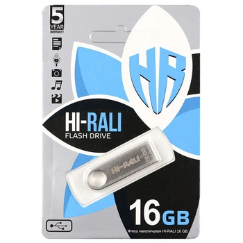Флеш накопитель USB 3.0 Hi-Rali Shuttle 16 GB Серебряная серия (Серебряный) (207889)