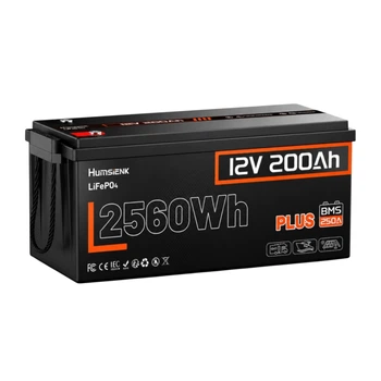 Акумулятор LiFePO4 HUMSIENK 12V 200Ah 2560Wh літій залізо фосфатна батарея 12.8V