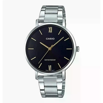 Жіночий годинник Casio LTP-VT01D-1B чорний циферблат
