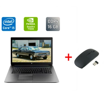 Мобільна робоча станція HP zBook 17 G6 / 17.3" (1920x1080) IPS / Intel Core i5-9400H (4 (8) ядра по 2.5 - 4.3 GHz) / 16 GB DDR4 / 480 GB SSD / nVidia Quadro T1000, 4 GB GDDR5, 128-bit / WebCam / TouchID б/в + Подарунок Бездротова миша / USB