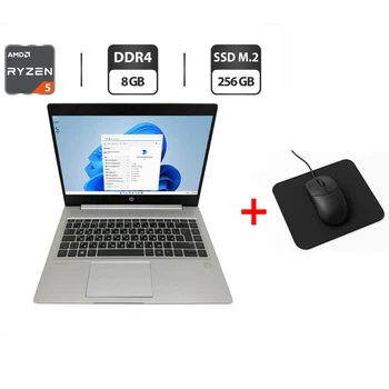 Ультрабук HP ProBook 445 G6 / 14" (1920x1080) IPS / AMD Ryzen 5 3500U (4 (8) ядра по 2.1 - 3.7 GHz) / 8 GB DDR4 / 256 GB SSD M.2 / AMD Radeon Vega 8 Graphics / WebCam б/у + Подарок Мышка и коврик