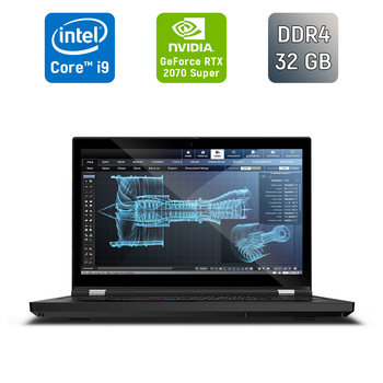 Игровой ноутбук Lenovo ThinkPad T15g Gen 1 / 15.6" (1920x1080) IPS / Intel Core i9-10885H (8 (16) ядер по 2.4 - 5.3 GHz) / 32 GB DDR4 / 512 GB SSD / nVidia GeForce RTX 2070 Super, 8 GB GDDR6, 256-bit / WebCam / TouchID / Windows 10 б/у + Подарок Мышь