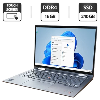 Ноутбук Lenovo ThinkPad Yoga X1 Gen 6 / 14" (1920x1080) IPS Touch / Intel Core i5-1135G7 (4 (8) ядра по 4.2 GHz) / 16 GB DDR4 / 240 GB SSD / Intel Iris Xe Graphics / WebCam б/у