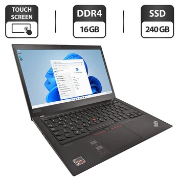 Ультрабук Lenovo ThinkPad T14s Gen 2 / 14" (1920x1080) IPS Touch / Intel Core i7-1185G7 (4 (8) ядра по 3.0 - 4.8 GHz) / 16 GB DDR4 / 240 GB SSD / Intel Iris Xe Graphics / WebCam б/у