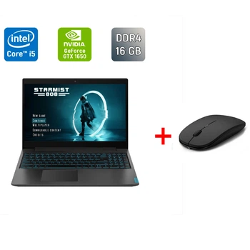 Игровой ноутбук Б-класс Lenovo IdeaPad L340-15IRH / 15.6" (1920x1080) IPS / Intel Core i5-9300HF (4 (8) ядра по 2.4 - 4.1 GHz) / 16 GB DDR4 / 512 GB SSD / nVidia GeForce GTX 1650, 4 GB GDDR6, 128-bit / WebCam б/у + Подарок Беспроводная мышь / USB