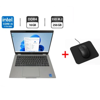 Ультрабук Dell Latitude 5320 / 13.3" (1920x1080) IPS / Intel Core i5-1145G7 (4 (8) ядра по 2.6 - 4.4 GHz) / 16 GB DDR4 / 256 GB SSD M.2 / Intel Iris Xe Graphics / WebCam б/у + Подарок Мышка и коврик