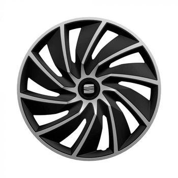 Автомобильные колпаки ARGO Turbo Silver&Black R14 4 шт. (с логотипом Seat)