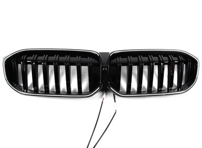 Ноздри решетка радиатора 1-Bar LED черный глянец для BMW 3 серия G20/G21 2022+