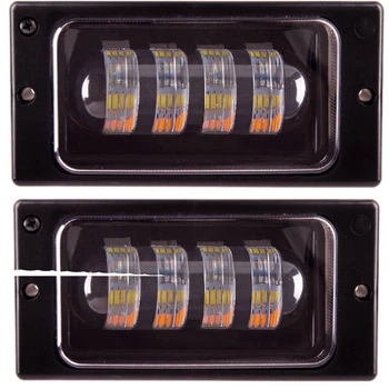 LED Протитуманні фари для Ваз 2110-14 W/Y 12-24V 40W 4LED 3000K 6000K Білий Жовтий Світло 2 шт (LD-519 L2-WY-LED)