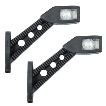 Габаритні вогні LED для вантажівок Рожки 12/24V / косий 18 см / Кольоровий 2 шт (Л 082)