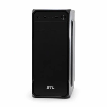 Корпус GTL T1638E1-U2 Black, БЖ 400W, Midi Tower, ATX / MicroATX / Mini ITX, 2xUSB 2.0, CPU - 150мм/VGA - 300мм, 1x80мм PWM, 365x176x410 мм, 0.4 мм, 2.4 кг