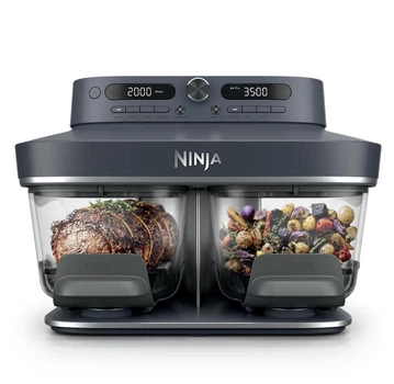 Скляна аерофритюрниця Ninja CRISPi DualZone з 8 функціями DD102EUBL1