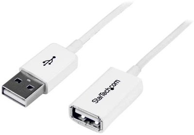 Kabel StarTech USB Type A - Type A M/F 1 m White (USBEXTPAA1MW)