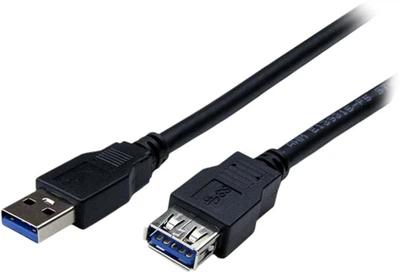 Kabel StarTech USB Type A - Type A M/F 2 m Black (USB3SEXT2MBK)
