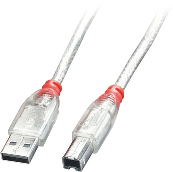 Kabel Lindy USB Type A - Type B M/M 2 m Transparent (4002888417532)