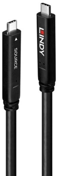 Кабель Lindy USB Type-C - Type-C M/M 10 m Black (4002888433334)