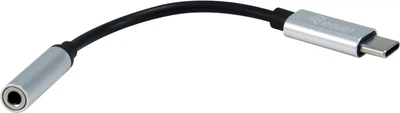 Kabel Equip USB Type-C - 3.5 mm Audio Adapter M/F 0.15 m Black (4015867223659)
