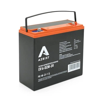 Тягова акумуляторна батарея AGM AZBIST 6-DZM-20, 12V 20Ah M4 (181х77х167 мм)Q3 (UG-18015)