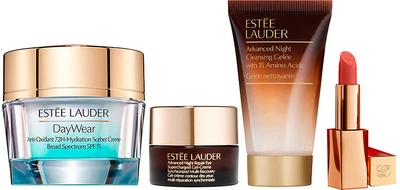 Zestaw kosmetyków do pielęgnacji twarzy Estee Lauder Krem 50 ml + Krem pod oczy 5 ml + Żel oczyszczający 30 ml + Pomadka 1 szt (887167891821)