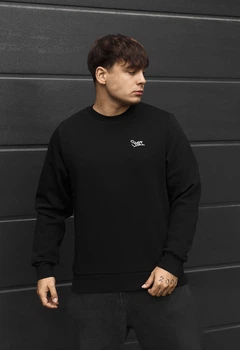 Мужской свитшот Staff черный на флисе с логотипом Staff logo black fleece. XXXL (405594)