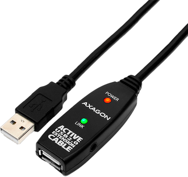 Kabel Axagon USB-A - USB-A 2.0 5 m Black (8595247902320)