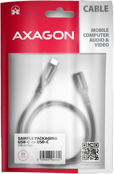 Kabel Axagon USB-C - USB-C 3.1 Power Delivery 240W 1.5 m Black (BUCM32-CF15AB)