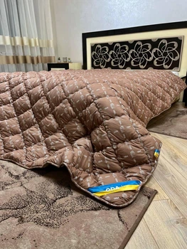 Зимова Ковдра Холофайбер 500 г/м2 Євро 200х220 Капучіно + Шоколад