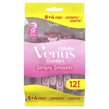 Одноразові станки для гоління (бритви) жіночі Gillette Simply Venus 3, 12 шт