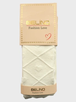 Детские хлопковые колготки Belino однотонные с сердечками Молочные 122-128 / 7-8 лет