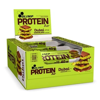 Заменители питания Olimp PROTEIN BAR 25 шт по 40 грамм Вкус Дубайский шоколад