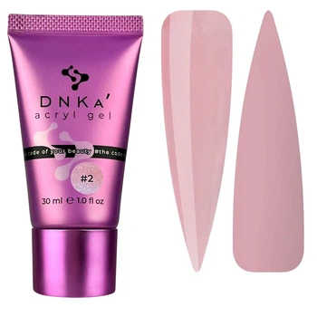 Акрил-гель для нігтів DNKa Acryl Gel №02 Vitrage, 30 мл (тюбик)