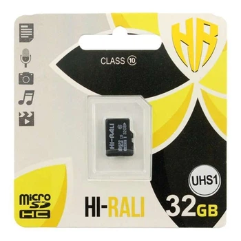Карта памяти Hi-Rali microSDHC (UHS-1) 32 GB class 10 (без адаптера) (Черный) (31955)