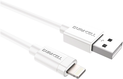 Кабель Duracell USB-A - Lightning 1 м White (USB5012W)