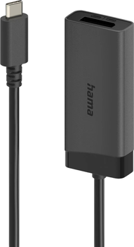 Adapter Hama USB Type C - DisplayPort/HDMI 0.15 m Black (4047443548597)