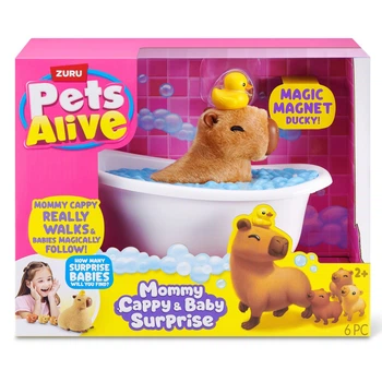 Интерактивный игровой набор "Мама капибара с сюрпризом" Pets and Robo Alive 9574