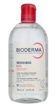 Міцелярна вода для обличчя та очей Bioderma Sensibio H2O Для чутливої шкіри, 500 мл