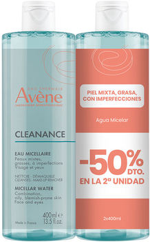Набір міцелярних рідин Avene Cleanance очищувальних 2 × 400 мл (3282779442336)