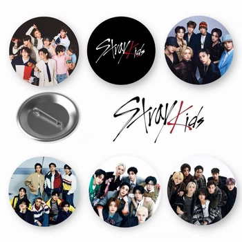 Набор закатный значков Kpop Stray Kids Стрей кидс 6 шт (ЗН10391)