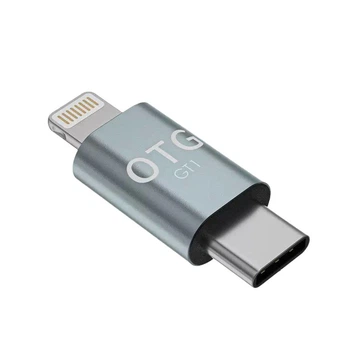 OTG адаптер-переходник GT1 PG company с USB Type-C на Lightning для беспроводных микрофонов и iPhone