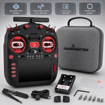 Джойстик RadioMaster TX16S MK3 MAX Red ELRS Gemini Hall AG02 IPS 5″ 16 каналов