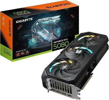 Відеокарта GIGABYTE GeForce RTX 5080 GAMING OC 16G (GV-N5080GAMING OC-16GD)