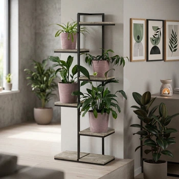 Підставка для квітів у стилі Лофт каркас металевий StepLoft Stand-flower-310