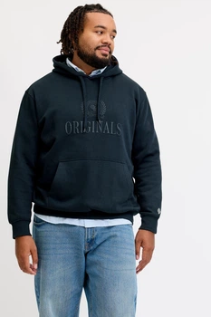 Худі Frederiksberg Monogram з принтом Jack&Jones темно-синій 8XL (200518-darkblue-13248)