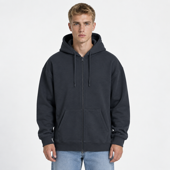 Худи зип без флиса графит мужское XL-2XL (HzGR)