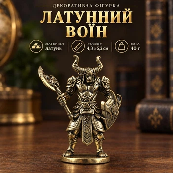 Фігурка «Воїн із сокирою та щитом» 4,3 × 5,2 см, 40 г