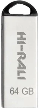 Накопичувач Hi-Rali Fit 64GB USB 2.0 (HI-64GBFITSL) Silver