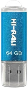 Накопичувач Hi-Rali Rocket 64GB USB 3.2 Gen 1 (HI-64GB3VCBL) Blue