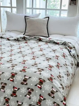 Плед велсофт полуторний Colorful Home 150*200 см Різдвяні олені