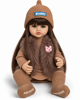 Реалістична Кукла Реборн 55 см повністю вінілова Doll Reborn Baby К0100203