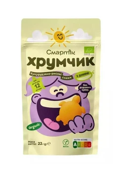 Кукурудзяно-рисові снеки Organic з динею для дітей з 12 місяців, 22г